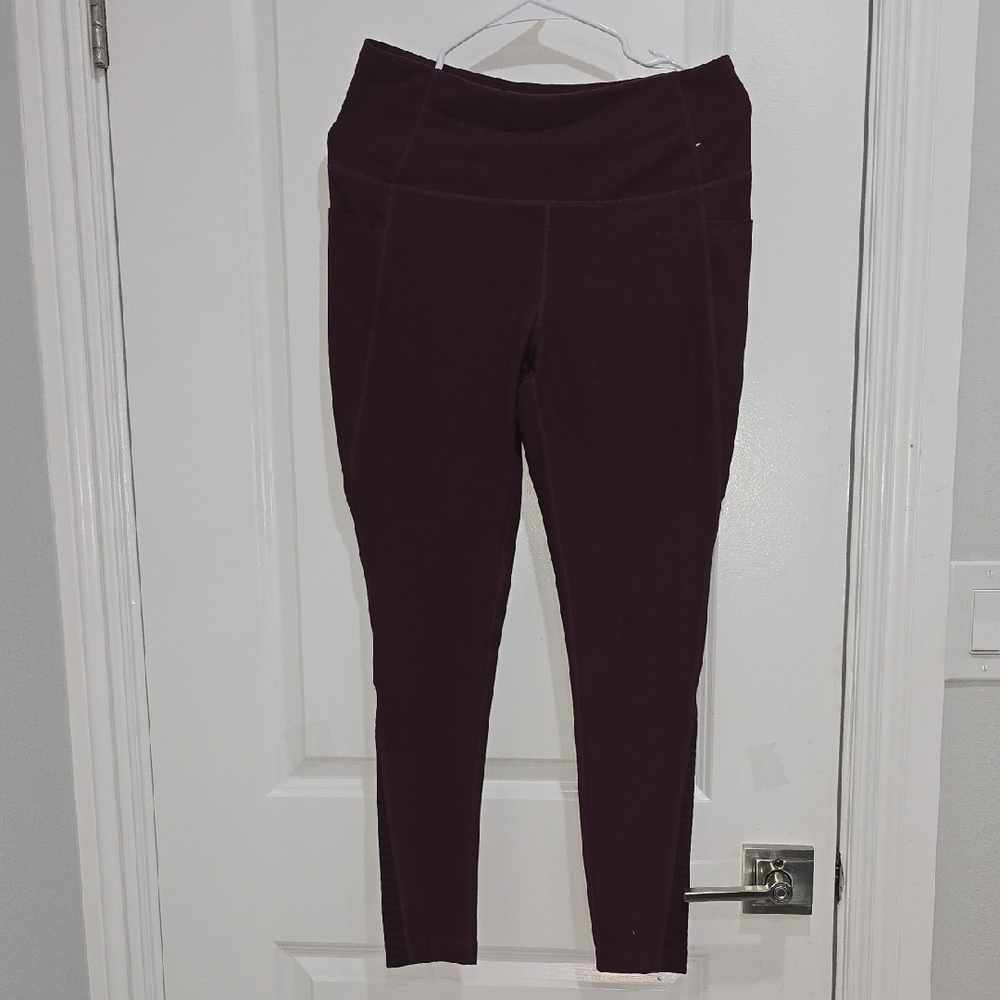 Mondetta Women's High-Waisted Plum Leggings